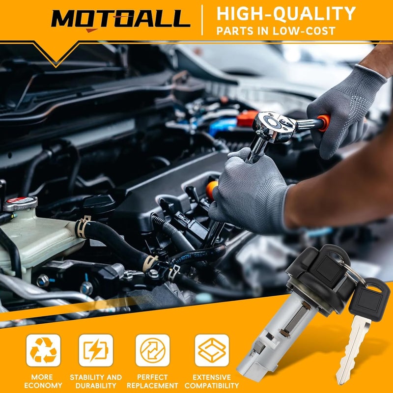 MOTOALL أسطوانة قفل مفتاح الإشعال الجديدة لسيارات شيفروليه جي إم سي C K بيك أب 95 96 97 - Image 2